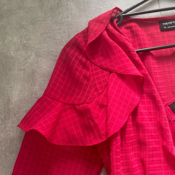 🌈SALE🌈 THE FIFTH LABEL Red Wrap Dress - Picture 7 of 8